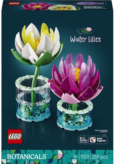 LEGO® Botanicals Nilüferler 11511 - 9 Yaş ve Üzeri Çocuklar için 2 Nilüfer İçeren Yaratıcı Oyuncak Yapım Seti (259 Parça)
