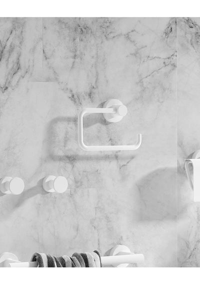 Tecno White Tuvalet Kağıtlık, Açık - Mat Beyaz Mat Beyaz
