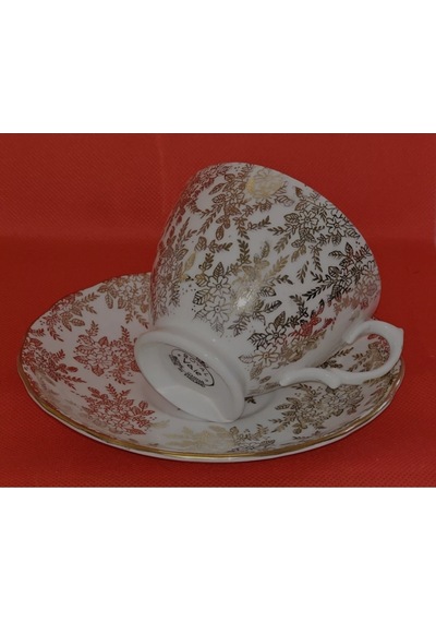 Antika Gold Royal Vale Porselen Çay Fincanı Altın