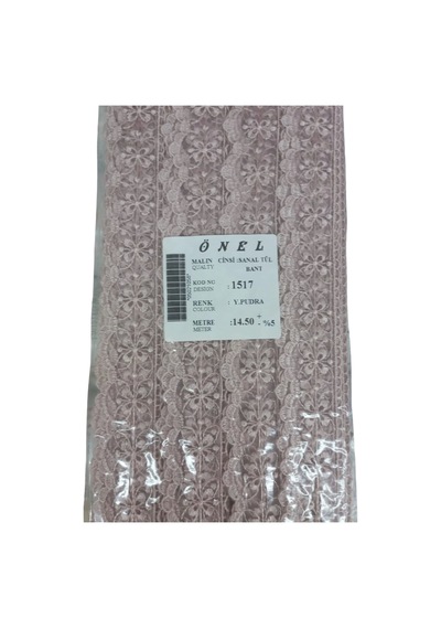 Dantel Polyester Sanal Tül Bant Y.pudra 14,50 Metre En 3 Cm On-1517-pu