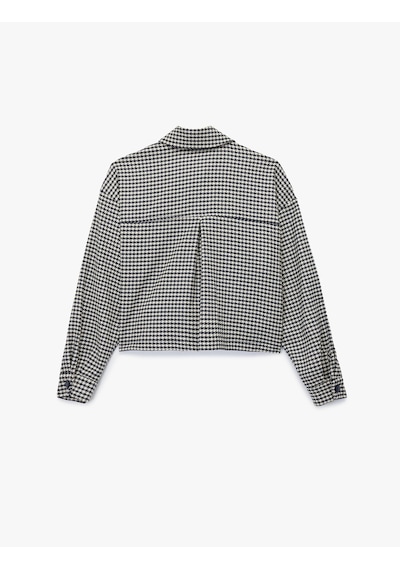 Koton Uzun Kollu Cepli Kazayağı Desenli Oversize Gömlek Ceket Lacivert Ekoseli 6wak50007pw 7c2 Koton Uzun Kollu Cepli Kazayağı Desenli Oversize Gömlek Ceket Lacivert Ekoseli 6wak50007pw 7c2