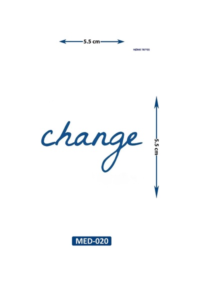 Change 5 Cm Minimal Geçici Dövme Yarı Kalıcı Geçici Dövme