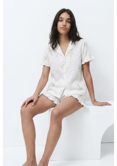 Kadın Desenli Trend Çok Renkli Pijama Takımı