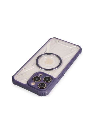 Apple iPhone Uyumlu  12 Pro Max Uyumlu Kılıf Prag Magneticsafe Kapak - Derin Mor