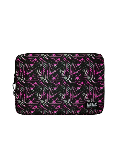 Jacbag Pembe Geometrik A4 Evrak Notebook Ve Tablet Taşıma Çantası/kılıfı Çok Renkli