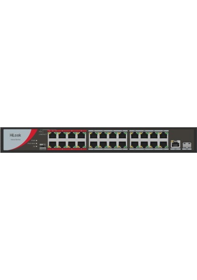 Hılook Ns-0326p-230 B , 24port, Megabit, Poe 230w, 1 Port Gigabit Lan, 1 Port Gigabit Sfp, Long Range 250metre, Yönetilemez, Masaüstü Switch