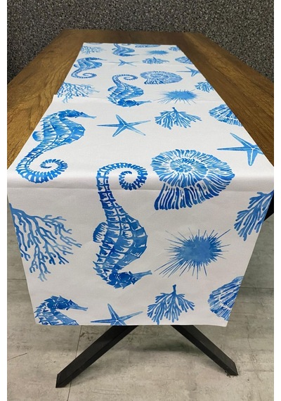 Okyanus Desenli Runner 40x140 Cm Renkli
