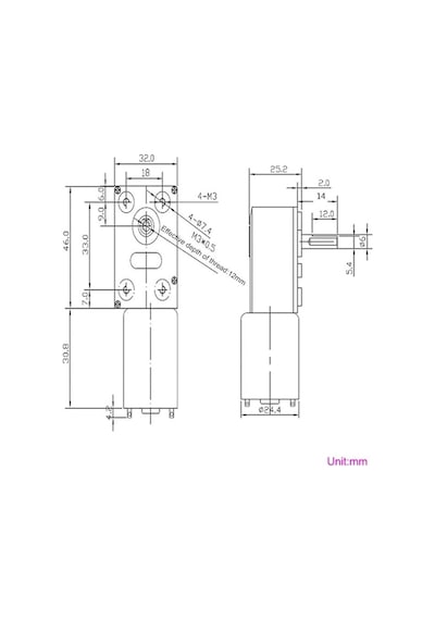 12v Dc Gearmotor 18 Rpm Yüksek Torklu Redüktörlü Motor - Metal Gövde