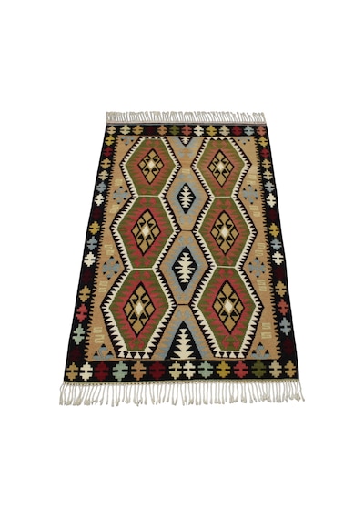 Kilim Antik El Dokuma Lüks Kula İzmir Yün Kilimi 0146 - Yeni - Çok Renkli
