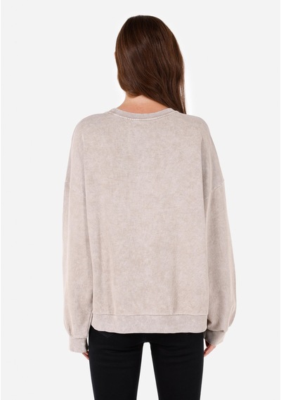Colins Comfort Fit Yuvarlak Yaka Kadın Bej Sweatshirt Cl1070192 Q1.v2 Beı Bej