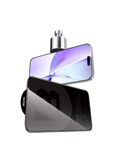 Apple iPhone Uyumlu,  15 Pro Max 5d Privacy Diamond Hayalet Cam Ekran Koruyucu