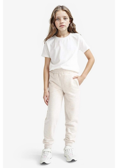 Defacto Kız Çocuk Standart Fit Basic Düz Beli Lastikli Jogger Eşofman Altı Y1226a625aubg667 Bej