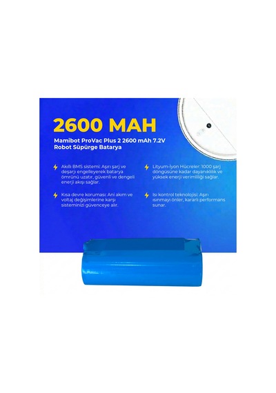 Mamibot Provac Plus 2 2600 Mah 7.2v Robot Süpürge Batarya