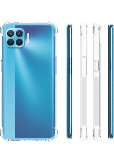 Oppo Reno 4 Lite Kılıf Zore Nitro Anti Shock Silikon Kılıf Renksiz