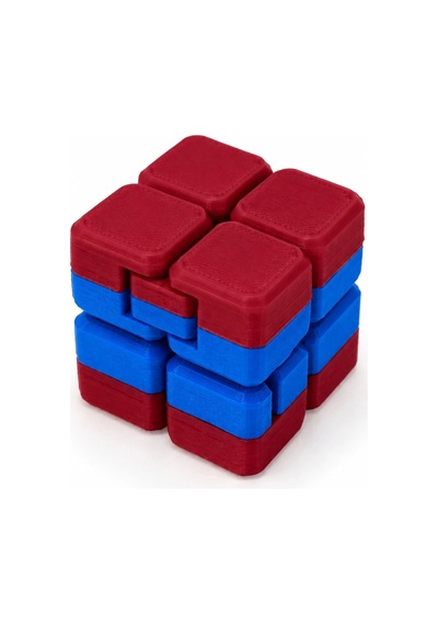 Çift Renk Sonsuzluk Küpü Mavi 40x40mm