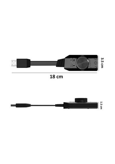 Midex Sg-135 Harici Usb Ses Kartı Gaming Pubg Lol Oyun 7.1 Ses Kartı