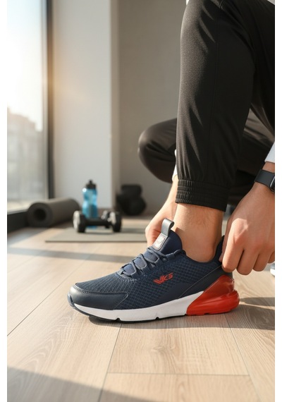 Enoch Erkek Spor Ayakkabı Topuk Destekli Sneaker Fileli Rahat Yürüyüş Ve Koşu Modeli 2332 Lacı