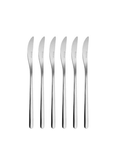 Emsan Bead 6 Parça 18/10 Paslanmaz Çelik Tatlı Bıçağı Seti Platin Gümüş