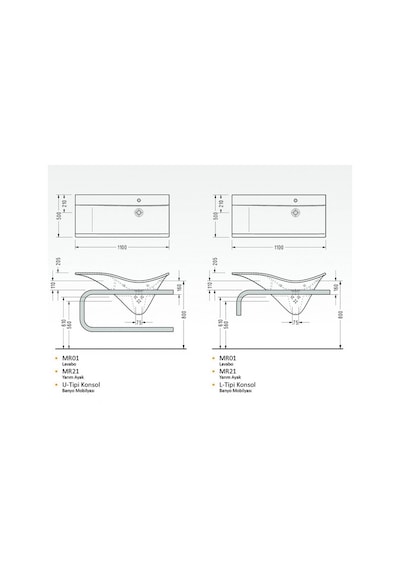 Serel Marine Lavabo 50x110 Cm - Mr01tds110h Diğer