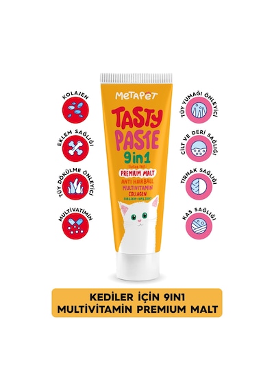 Metapet Kediler İçin 9in1 Multivitamini Macunu Tüy Eklem Glukozamin 100 G