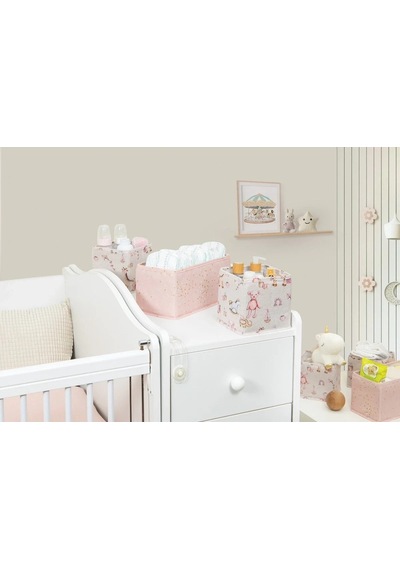 Ers Baby 3'lü Kullanışlı Çekmece Düzenleyici Çok Amaçlı Organizer Kutu Pembe