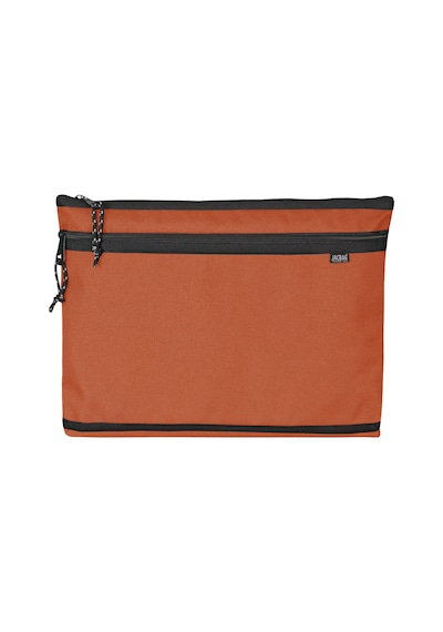 Jacbag Dual Zip Folder -iki Bölmeli Dosya Çanta A4 Dual Zip Folder-kiremit Tek Renk