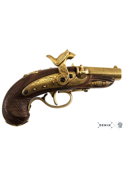 Denix Usa 1862 Deringers Pistol G 20cm Koleksiyon Obje