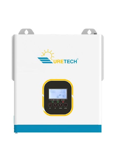 Uretech 3KVA 3000VA 3000 Watt Tam Sinüs Şarjlı Akıllı H.V. 80A Mppt İnverter 24V-220V İnvertör 3kw