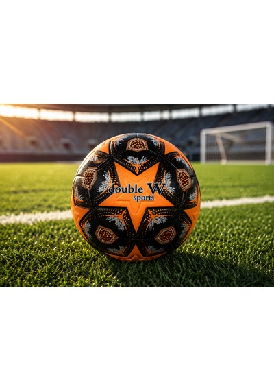 Double W Sports 5 Numara Futbol Topu Dikişli Dayanıklı Antrenman Ve Maç Topu Turuncu