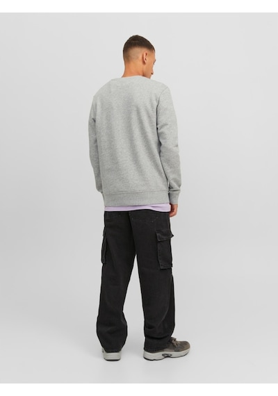 Jack & Jones Jack&jones Dust Erkek Gri Bisiklet Yaka Sweatshirt 12240211-LGM Gri
