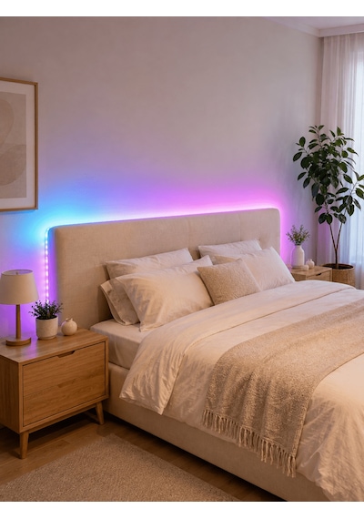 2835 Rgb Şerit Led 5 Metre 54 Led/m Uzaktan Kumandalı Renkli Dekorasyon Işığı Belirtilmemis