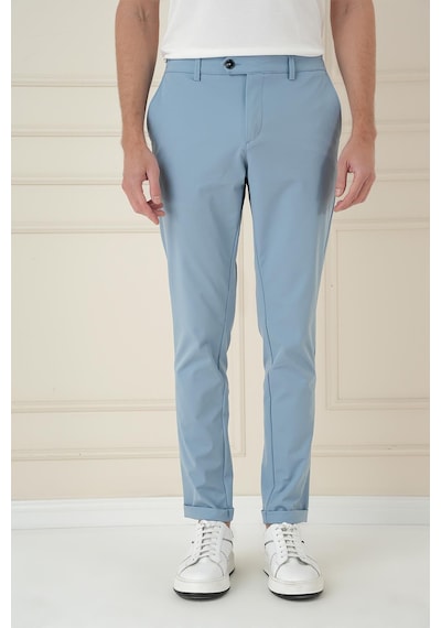 Efor Comfort Fit Beli Lastikli Esnek Casual Havacı Mavi Pantolon P 1173 Mavi