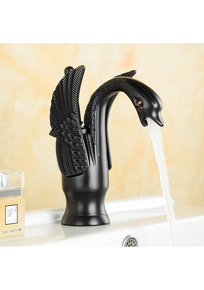 Banyo Lavabo Bataryası Kuğu Antik Siyah