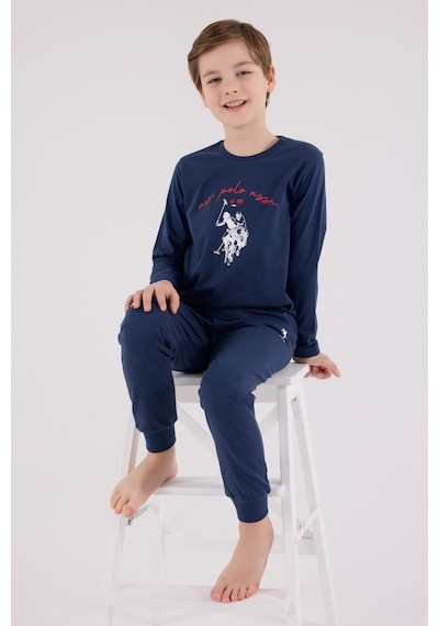 U.S. Polo Assn. U.s. Polo Assn Erkek Çocuk Mavi Pijama Takımı Us2233-c-v1