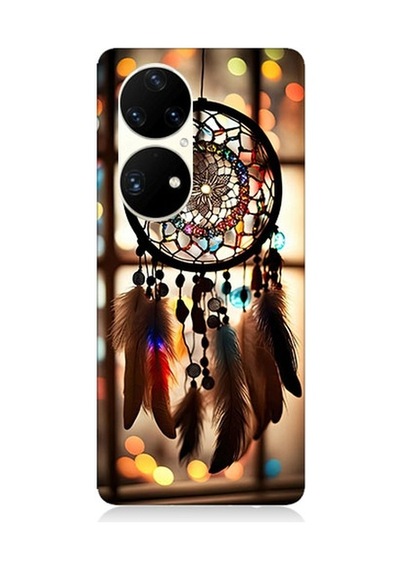 Huawei P50 Pro Uyumlu Düş Kapanı Dreamcatcher Desenli Silikon Kılıf