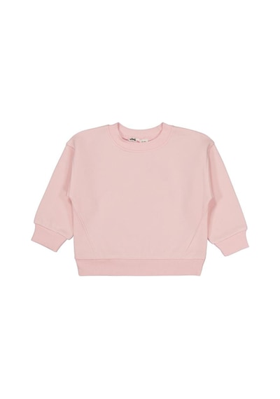 Civil Girls Düz 2-5 Yaş Sweatshirt Pembe