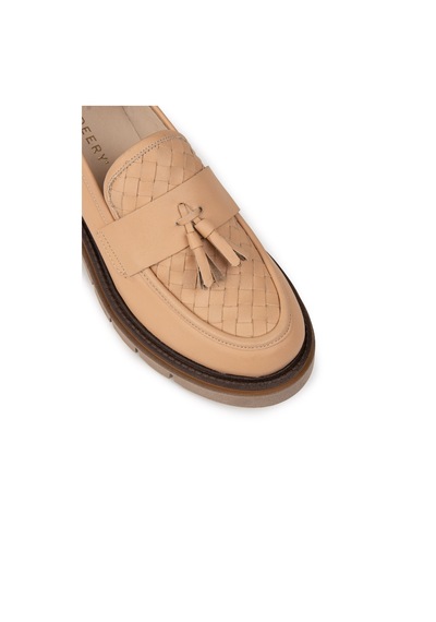 Deery Kadın Bej Hakiki Deri Loafer Ayakkabı - F2267zpdre01 Bej