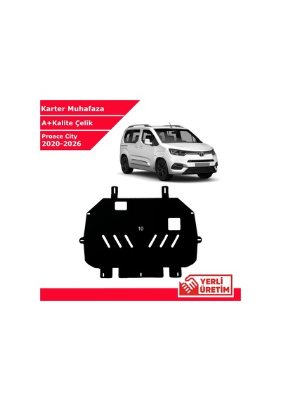 Toyota Proace City 2020-2026 Çelik Karter Muhafaza Çelik Koruma Sacı A+ Kalite Yerli Üretim