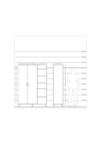 Hyperion Dolap 7 Raflı 2 Kapaklı Tek Askılı 132x44x195 Çam-antrasit/antrasit Antrasıt/antrasıt Hyperion Dolap 7 Raflı 2 Kapaklı Tek Askılı 132x44x195 Çam-antrasit/antrasit Antrasıt/antrasıt