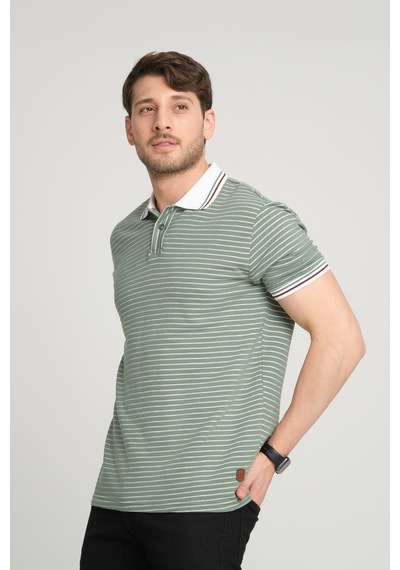 Alexander Gardi Alexandergardı Çizgili Polo Yaka T-shirt E23-0046 001