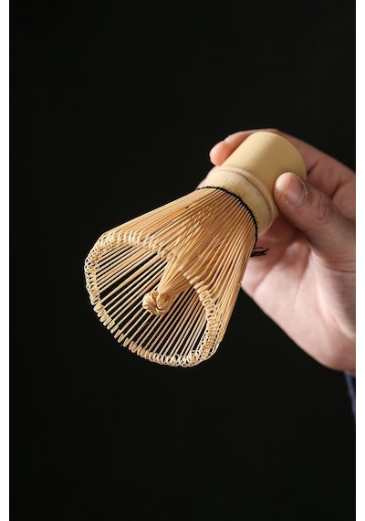 3 Parça Matcha Çayı Fırça Ve Bamboo Whisk Tutucu Ve Bambu Kaşık Set Mt155 Yeşil