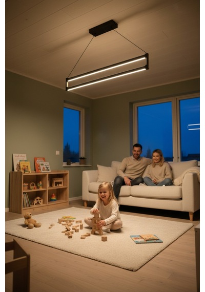 Orion Silver Lineer Led Sarkıt Avize Kumandalı Dim Edilebilir Aşağı Işık Doğal Işık