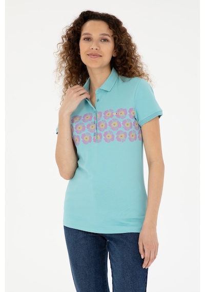 U.S. Polo Assn. Kadın Mint Polo Yaka Tişört 50282887-VR090