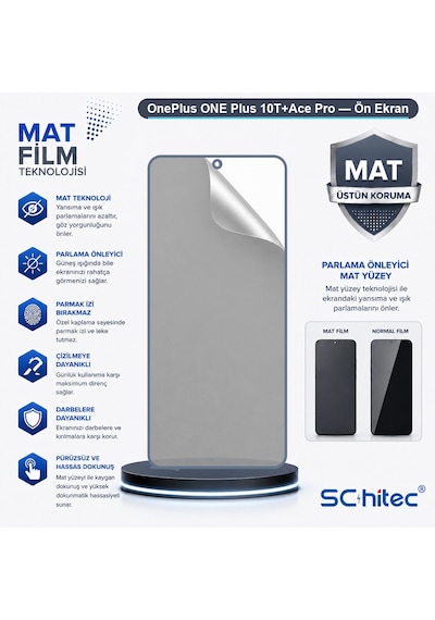 One Plus 10t+ace Pro Uyumlu Ön Yüzey Mat Hidrojel Ekran Koruyucu 37695741