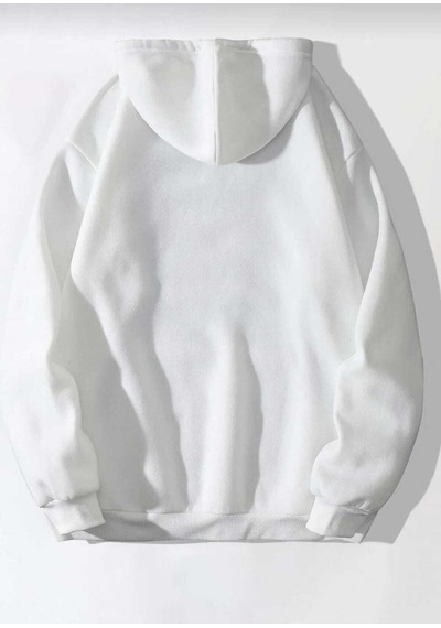 Buy Center Unisex The Eyes Baskılı Kapüşonlu Oversize Beyaz Sweatshirt Hoodie Beyaz