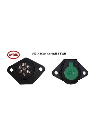 AYDIN TIR DORSE ELEKTRİK SOKETİ (RÖMORK FİŞİ) (7'Lİ DİŞİ FİŞLİ) (PLS YEŞİL) (S TİPİ)