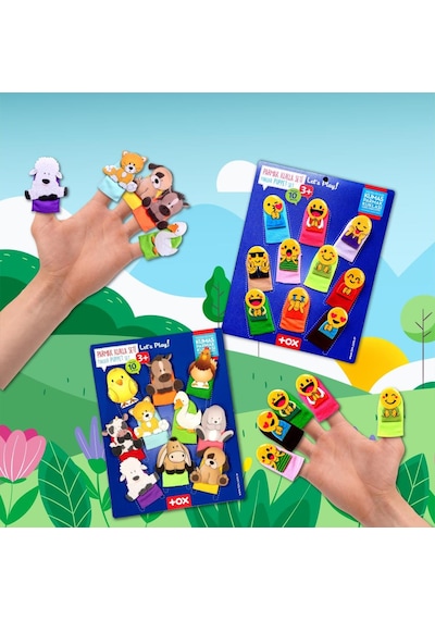 2 Set - 20 Parça Tox Emojiler Ve Evcil Hayvanlar Parmak Kukla T10