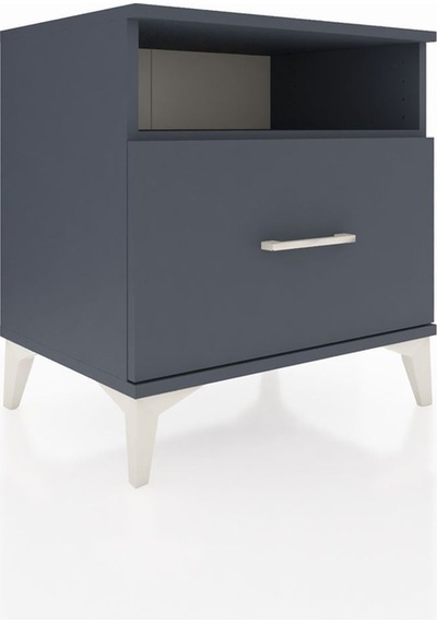 Hyperion Komodin Tek Raflı Tek Çekmeceli 60x44x64 Antrasit-antrasit Antrasit