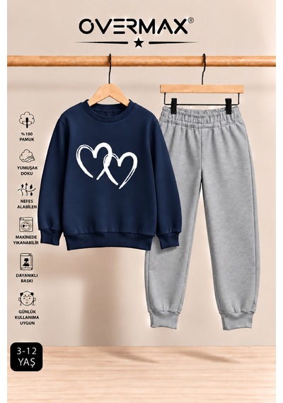 Overmax Çift Kalp Baskılı Çocuk Kapüşonsuz Sweatshirt Eşofman Takımı 3-12 Yaş Lacivert Üst-gri Alt - 923859548 Lacivert Üst-gri Alt Overmax Çift Kalp Baskılı Çocuk Kapüşonsuz Sweatshirt Eşofman Takımı 3-12 Yaş Lacivert Üst-gri Alt - 923859548 Lacivert Üst-gri Alt