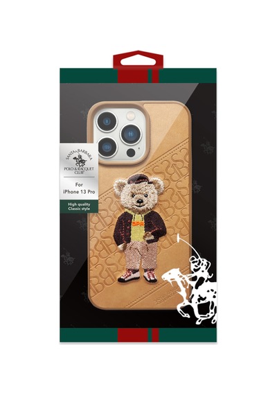 Santa Barbara Polo Racquet Club Apple Uyumlu iPhone 13 Pro Kılıf Crete 3boyutlu Pu Deri İçi Süet Kapak Mor